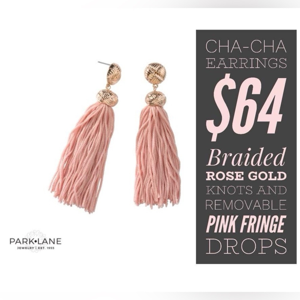 Park Lane Cha Cha Pink Tassel Earrings
